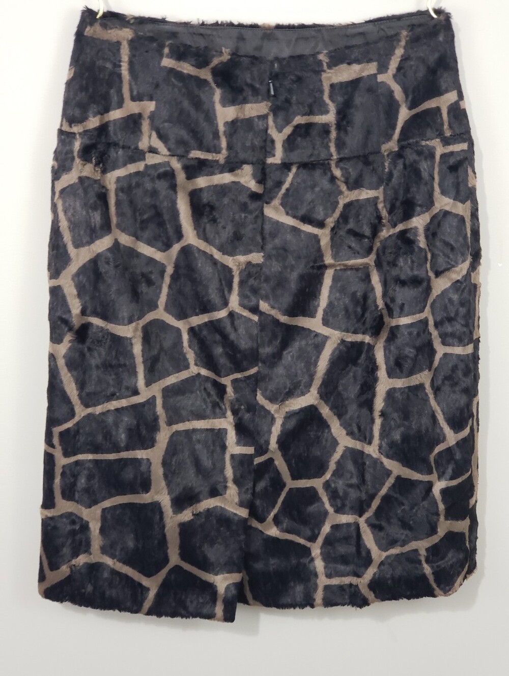 ETCETERA Faux Fur Giraffe Print Pencil Skirt Size 6 - Picture 3 of 11